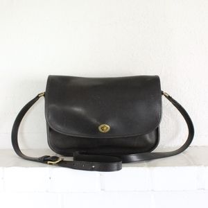 Vintage Coach City Bag Black Crossbody Purse